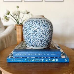 Blue and White Floral Vase